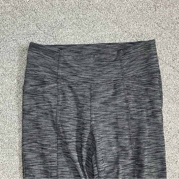 Athleta Metro High Waisted Leggings Herringbone Stretch Pants Womens Medium Gray - Picture 2 of 7